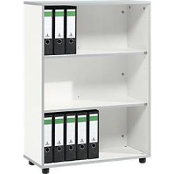 Schäfer Shop Select Regal MOXXO IQ, Holz, 3 Fächer, 3 OH, B 801 x T 362 x H 1115 mm, weiss