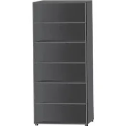 Schäfer Shop Select Regal, B 800 x T 420 x H 2196 mm, 6 OH & 5 Fachböden, graphit