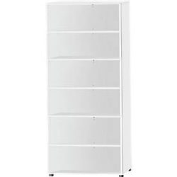 Schäfer Shop Select Regal, B 800 x T 420 x H 2196 mm, 6 OH & 5 Fachböden, weiss