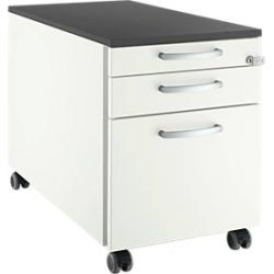Schäfer Shop Select Rollcontainer 126, 3 Schübe, Griff rund,weiss/graphit