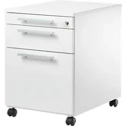 Schäfer Shop Select Rollcontainer SET UP mit HR, abschliessbar, B 432 x T 580 x H 595 mm, weiss/weiss