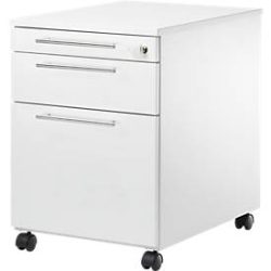 Schäfer Shop Select Rollcontainer Start Off 126, Utensilien-, Hängeregisterauszug, Schublade, abschliessbar, B 432 x T 580 x H 595 mm, weiss/weiss