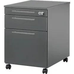 Schäfer Shop Select Rollcontainer Start Off 126, Utensilien-, Hängeregisterauszug, Schublade, abschliessbar, B 432 x T 580 x H 595 mm, graphit/graphit