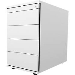 Schäfer Shop Select Standcontainer 13333, 1 Utensilienauszug, abschliessbar, 3 Schübe, B 428 x T 800 x H 740 mm, lichtgrau
