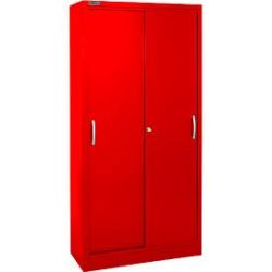 Schäfer Shop Select Schiebetürenschrank, 5 Ordnerhöhen, B 1200 mm, rot RAL 3020