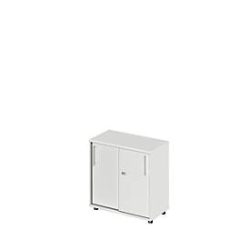 Schäfer Shop Select Schiebetürenschrank Start Off, 2 OH, abschliessbar, B 800 x T 420 x H 788 mm, Holz, lichtgrau/lichtgrau