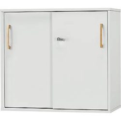 Schäfer Shop Select Schiebetürenschrank Start Off Wood, 2 OH, abschliessbar, B 800 x T 420 x H 726 mm, Holz, lichtgrau
