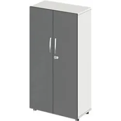 Schäfer Shop Select Schrank LOGIN, 4 Ordnerhöhen, B 800 x T 420 x H 1514 mm, weiss/graphit