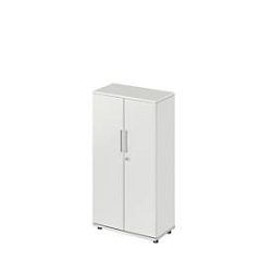 Schäfer Shop Select Schrank Start Off, 4 OH, abschliessbar, B 800 x T 420 x H 1470 mm, Holz, lichtgrau/lichtgrau