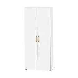 Schäfer Shop Select Schrank Start Off Wood, 6 OH, abschliessbar, B 800 x T 420 x H 2240 mm, Holz, weiss
