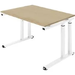 Schäfer Shop Select Schreibtisch SET UP, C-Fussgestell, 1200x800, eiche/weiss