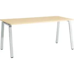 Schäfer Shop Select Schreibtisch Start Off, A-Fuss, Rechteck, Stahl/Holz, B 1600 x T 800 x H 735 mm, ahorn