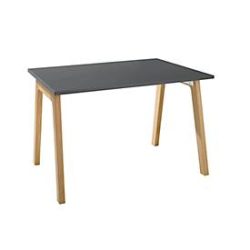 Schäfer Shop Select Schreibtisch Start Off Wood, Rechteck, A-Fuss, B 1200 x T 800 x H 735 mm, graphit/Holzoptik