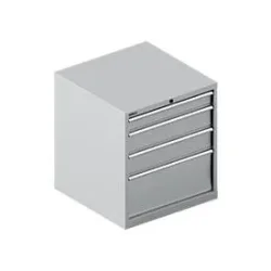 Schäfer Shop Select Schubladenschrank 36-36, 4 Schübe, bis 75 kg, B 717 x T 725 x H 800 mm, weissalu