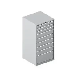 Schäfer Shop Select Schubladenschrank 36-36, 9 Schübe, bis 75 kg, B 717 x T 725 x H 1450 mm, weissalu