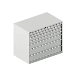 Schäfer Shop Select Schubladenschrank 64-36, 7 Schübe, bis 75 kg, B 1193 x T 725 x H 1000 mm, lichtgrau