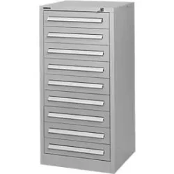 Schäfer Shop Select Schubladenschrank SF 90, 9 Schübe, weissaluminium RAL 9006 weissaluminium RAL 9006