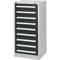 Schäfer Shop Select Schubladenschrank SF 90, 9 Schübe, lichtgrau RAL 7035 anthrazitgrau RAL 7016