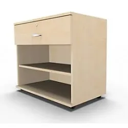 Schäfer Shop Select Sideboard, mit Schublade, abschliessbar, Spanplatte, B 800 x T 420 x H 663 mm, Ahorn