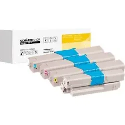 Schäfer Shop Select Toner SET, kompatibel zu OKI 44469803-Serie schwarz/cyan/magenta/gelb