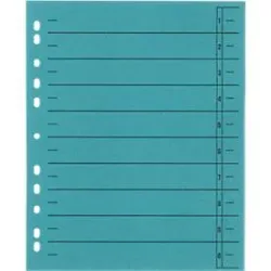 Schäfer Shop Select Trennblätter, mit Taben, DIN A4- Format, Linienaufdruck, Universallochung, 100 Stück, blau