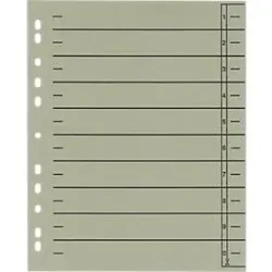 Schäfer Shop Select Trennblätter, mit Taben, DIN A4- Format, Linienaufdruck, Universallochung, 100 Stück, grau