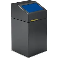 Schäfer Shop Select Wertstoffsammelgerät WSG 40 E, 40 L, verzinktes Stahlblech, pulverbeschichtet, selbstschliessend, blau