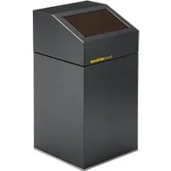 Schäfer Shop Select Wertstoffsammelgerät WSG 40 E, 40 L, verzinktes Stahlblech, pulverbeschichtet, selbstschliessend, braun