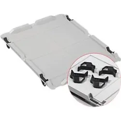 Schäfer Shop Pure Auflagedeckel Serie Economy für Euroboxen 400 x 300 mm, Kunststoff, grau