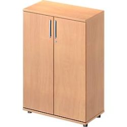 Schäfer Shop Pure Flügeltürenschrank Proplana, 3  Ordnerhöhen, Breite 800 mm, abschliessbar, Buche-Dekor