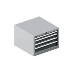 Schäfer Shop Pure  Schubladenschrank 27-27, 4 Schübe, bis 75 kg, B 564 x T 572 x H 400 mm, anthrazitgrau/weissaluminium