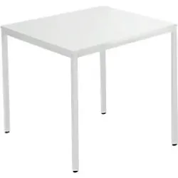 Schäfer Shop Pure Stahlrohrtisch, Rechteck, Quadratrohrfuss, B 1200 x T 700 x H 720 mm, lichtgrau/lichtgrau