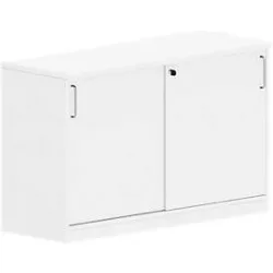 Schiebetüren-Ansatzschrank BEXXSTAR, 1,5 Ordnerhöhen, B 1200 x T 445 x H 740 mm, weiss