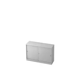 Schiebetürenschrank, 2 OH, B 1200 x T 400 mm, lichtgrau