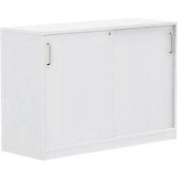 Schiebetürenschrank BEXXSTAR, 2 Ordnerhöhen, H 825  mm, weiss