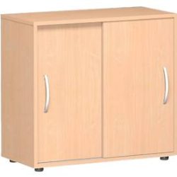 Schiebetürenschrank PALENQUE, 2 OH, B 800 x T 400 x H 752 mm, Buche-Dekor