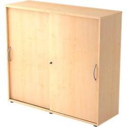 Aktenschrank Office Beige Holz 120 cm 40 cm 110 cm - Farbe: Ahorn - Material: Holzwerkstoff - Aktenschrank