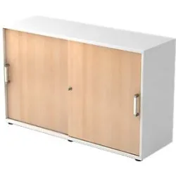 Hammerbacher Schiebetürenschrank FH Eiche, Weiß 1.200 x 400 x 748 mm