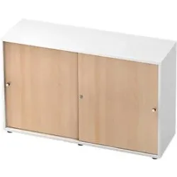 Schiebetürenschrank TOPAS LINE, 2 OH, weiss/Eiche