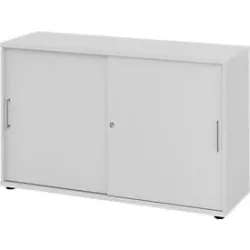 Hammerbacher Schrank V1752S/5/5/BS Grau 120 x 40 x 74,8 cm