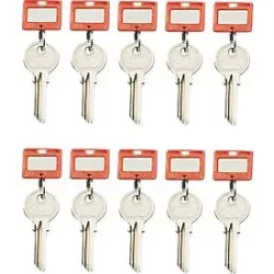 Schlüsselanhänger, 10 Stück, rot