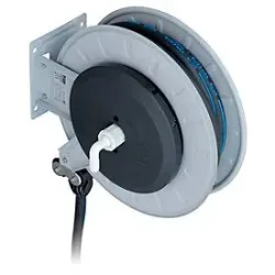 Schlauchaufroller CEMO, Stahlblech, lackiert, für AdBlue® und Wasser, offen, max. 10 bar, Schlauchlänge 8m, Ø 19 mm