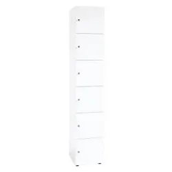 Schliessfachschrank 6OH Weiss,6xDS