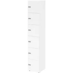 Schliessfachschrank 6OH Weiss,6xZS