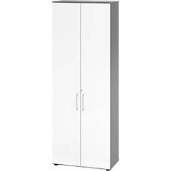 Hammerbacher Schrank V968T6/G/W/BS Grau 80 x 42 x 215,4 cm