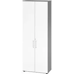 Hammerbacher Schrank V968T6/G/W/BS Grau 80 x 42 x 215,4 cm