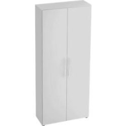 Schrank Office Grau Holz 80 cm 34.6 cm 188 cm - Material: Holzwerkstoff - Schrank