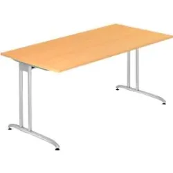 Hammerbacher Schreibtisch Buche 1.600 x 800 x 720 mm mit Aufbauservice
