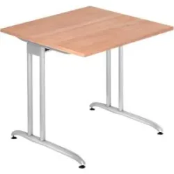 Schreibtisch Office Braun Holz 80 cm - Farbe: Nussbaum - Material: Holzwerkstoff - Schreibtisch