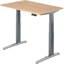 Schreibtisch Office Braun Holz 120 cm - Farbe: Eiche Dekor - Material: Holzwerkstoff - Schreibtisch